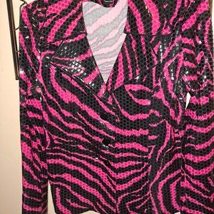 COPY - Pink and Black Sequin Jacket